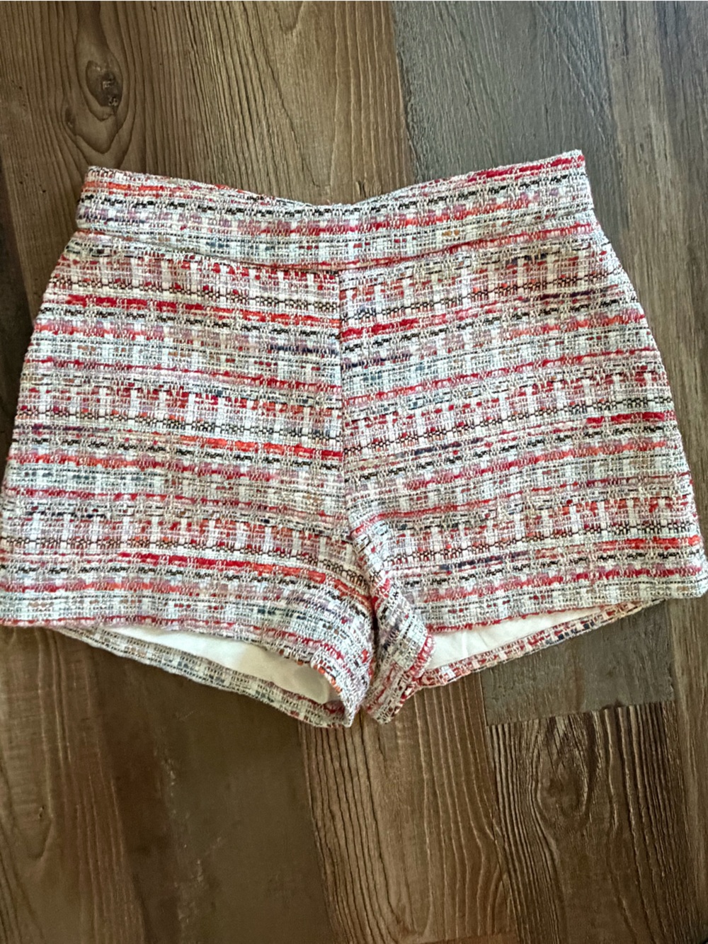 S’edge Red/White Tweed Shorts